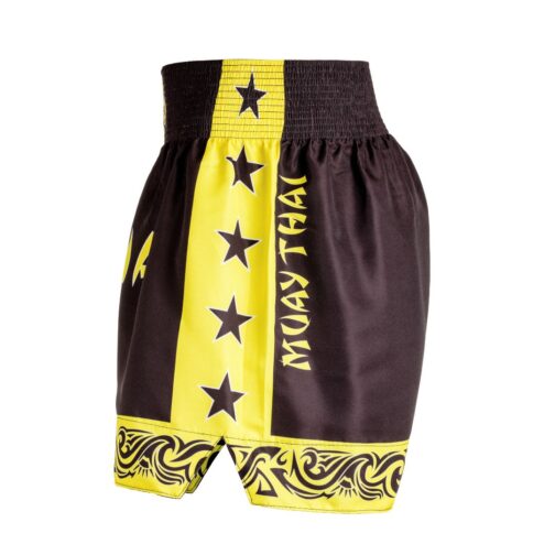 Short MUAI THAY fheras preto e amarelo - Equipamentos para Muaythai