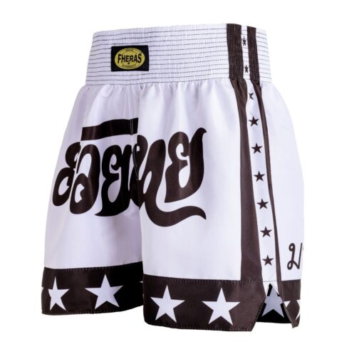 Short MUAY THAI - Fheras Branco- Equipamentos para Muaythai