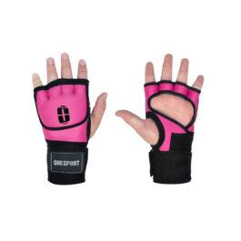 Luva Bandagem para Treino - Rosa - One Sports 3- equipamentos de muaythai