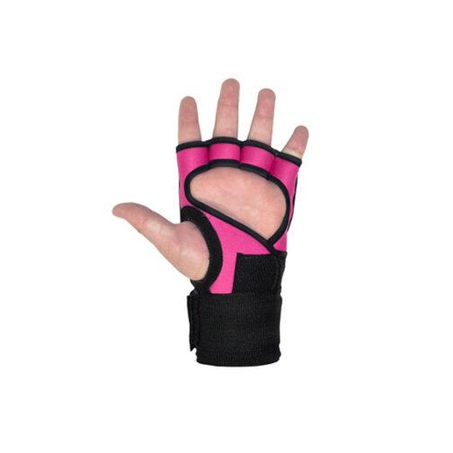 Luva Bandagem para Treino - Rosa - One Sports 3- equipamentos de muaythai