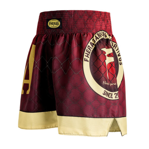 Short MMA Muaythai - BordôDourado - Fheras- Equipamentos para muaythai