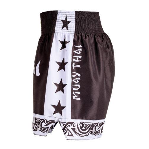 Short Muaythai - Bicolor Preto Branco - Fheras - Equipamentos para Muay Thai