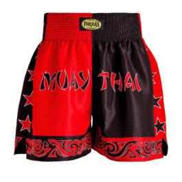 Short Muaythai - Bicolor Preto Vermelho - Equipamentos para Muay Thai