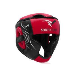 capacete protetor de cabeca vermelho - south team - acessórios para muaythai