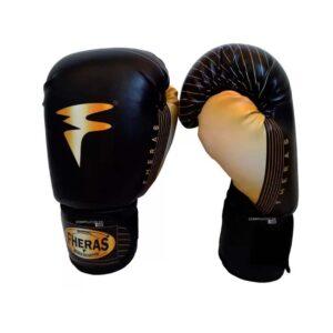luva boxe dourada profissional symbol fheras - acessórios para boxe