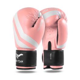 luva listrada rosa south team - equipamentos para muay thai