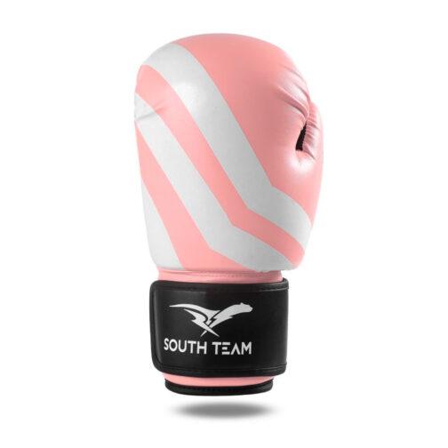 luva listrada rosa south team - equipamentos para muay thai