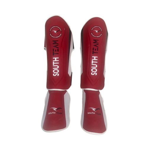 Protetor de Canela / Caneleira ? Vermelho com Branco ? South Team