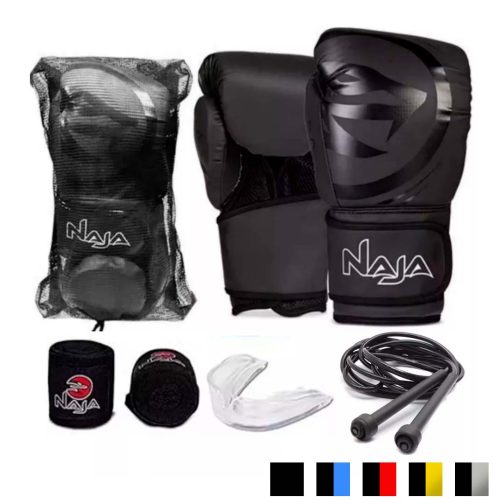 Kit Muaythai Boxe - Black Line - Cores - Naja